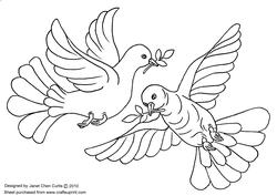 Peaceful Doves-digital Stamping