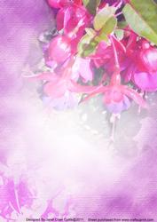 Bright Purple Floral Backing Paper