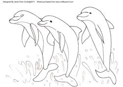 Spirited Dolphins 2-digital Stamps