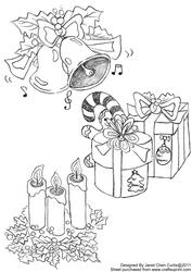 Christmas Gifts and Decorations-digital Stamps