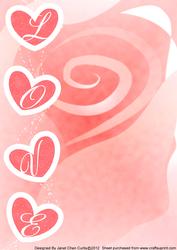 Sweet Valentines- Love You Backing Paper