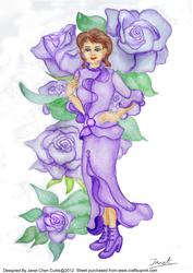 Floral Ladies- Lady Purple Rose