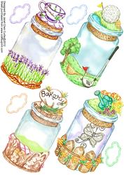 Happy Memory Bottle Bookmarks