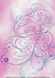 Cheerful Butterfly Backing Paper