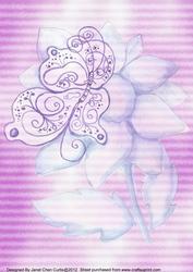 Dreamy Butterfly and Flower Backing Paper