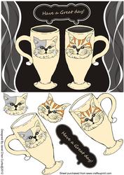 Cats and Cuppa-quick Card