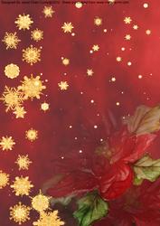 Christmas Poinsettias-backing Paper