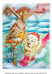Robin & Golden Retriever-a4