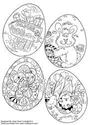 Easter Egg Hunt-bookmarks & Digi Stamps