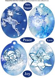 Blue Christmas Bookmarks