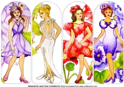 floral ladies bookmark 3