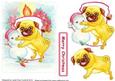 Xmas Percy Pug-2 Have Fun with Snowman