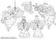 Angels Christmas Carol Digital Stamping