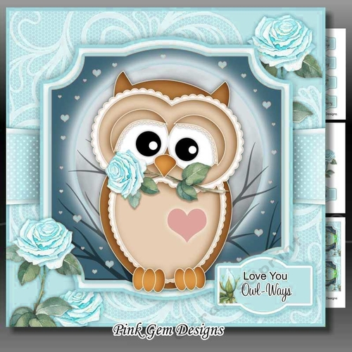 Love You Owl Ways Blue Mini Kit