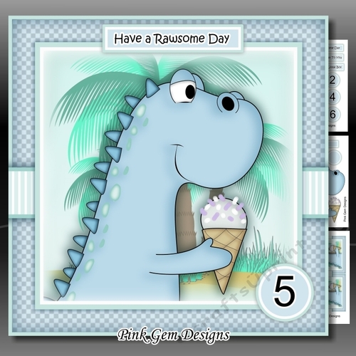 Ice Cream Dino Blue Mini Kit With Ages 1 to 7 yrs
