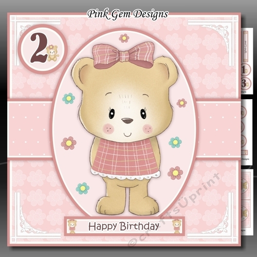Birthday Bear 2 Mini Kit  With Ages 1 to 6 Yrs