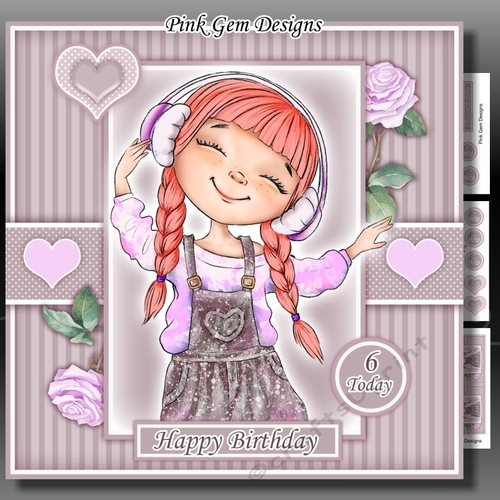Girl with Headphones 3 Mini Kit Ages 3 to 9 yrs
