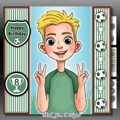 Football Boy Green With Ages 8 to 16 Yrs