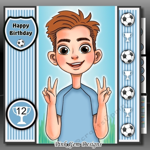 Football Boy Blue With Ages 8 to 16 Yrs
