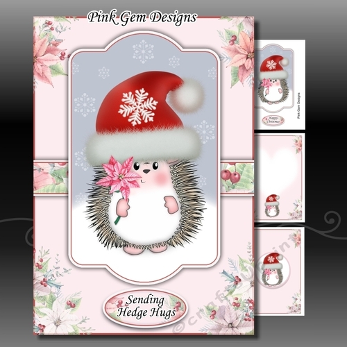 Poinsettia Hedgy A5 Pink Mini Kit