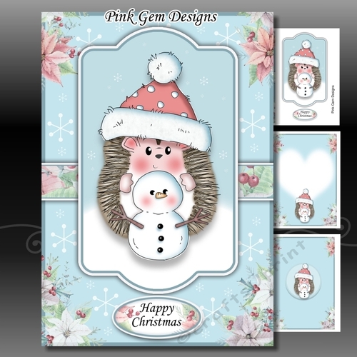 Hedgy With Snowman A5 Mini Kit