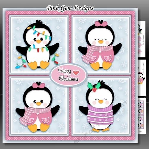 Penguin Kisses Squares 2 Mini Kit