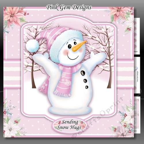 Pink Chilly Snowman Mini Kit