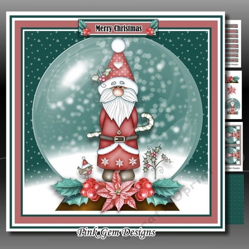 Scandinavian Santa Snow Globe