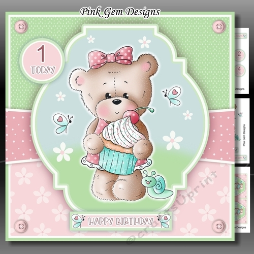 Cupcake Teddy With Ages 1 to 5 Yrs