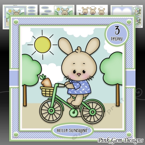 Bicycle Boy Bunny Mini Kit With Ages 1 to 6 Yrs