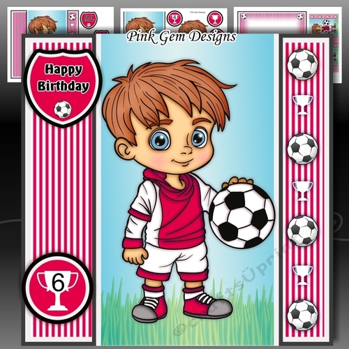 Football Boy Red Mini Kit With Ages 3 to 7 Yrs