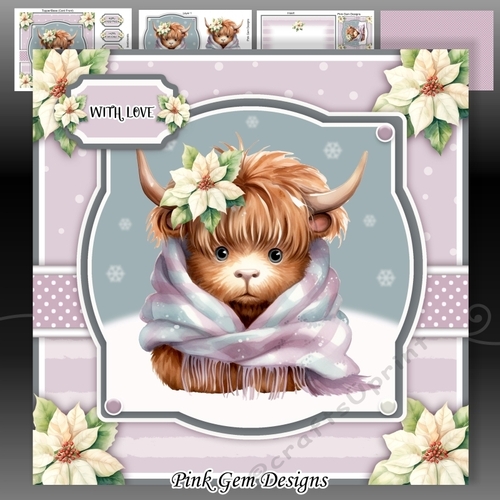 Christmas Highland Cow Mini Kit
