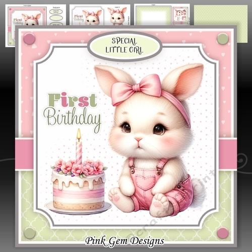 First Birthday Bunny Mini Kit