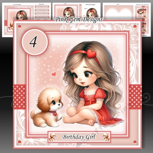 Little Birthday Girl 2 Mini Kit With Ages 1 to 8 Yrs