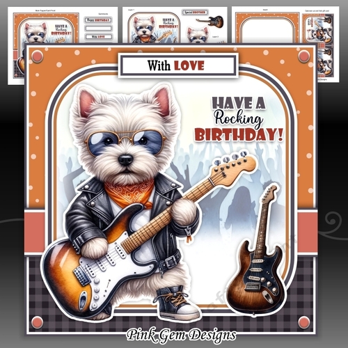 Rocking Birthday Westie Mini Kit