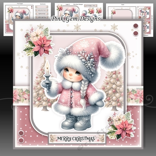 Pink Christmas Girl Mini Kit