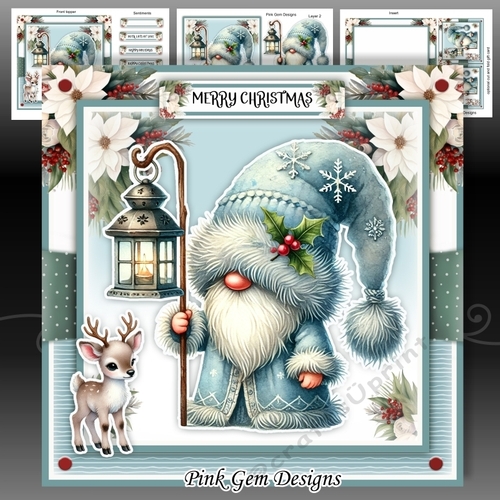 Blue Christmas Gnome Mini Kit