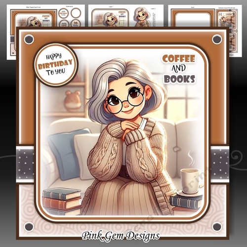 Coffee & Books 2 Mini Kit with Age Tags