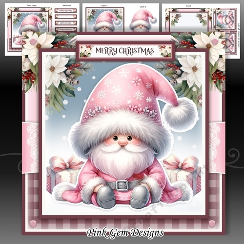 Pink Santa Gnome Mini Kit