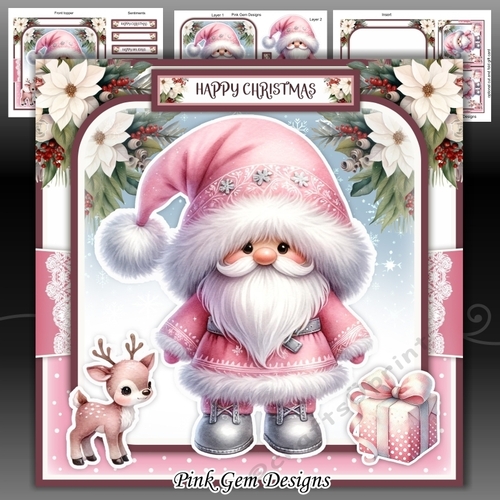 Pink Santa Gnome 2 Mini Kit