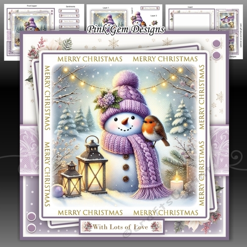 Lilac Snowman Mini Kit