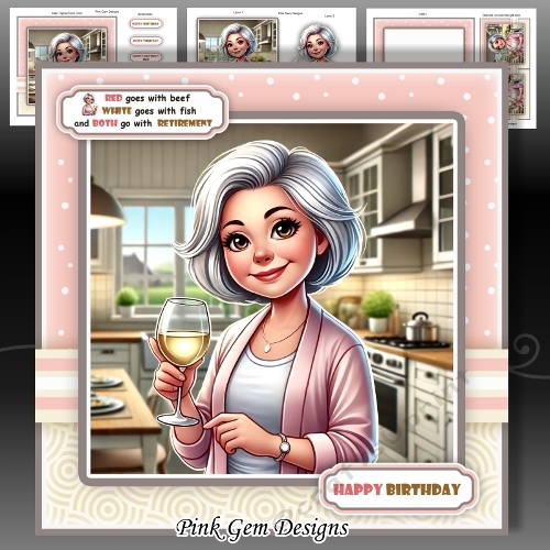 Red & White Mini Kit Birthday/Mothers Day/Retirement