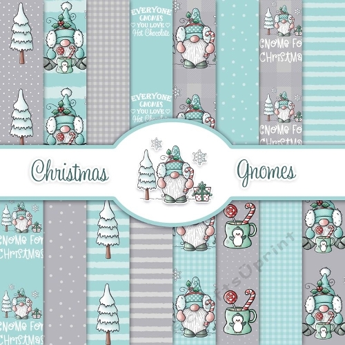 Christmas Gnomes 16 12inch x 12inch Papers