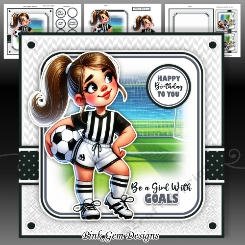 A Girl With Goals Black & White Mini Kit