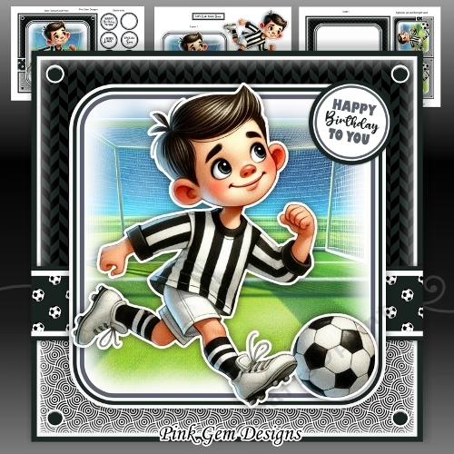 Football Boy Black & White Mini Kit