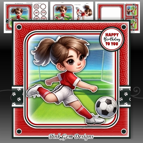 Football Girl Red Mini Kit