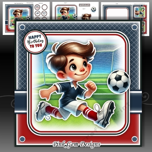 Football Boy Navy & Red Mini Kit