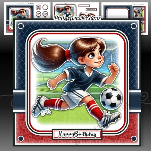 Football Girl Navy & Red Mini Kit