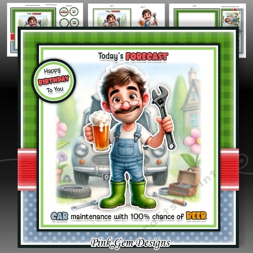 cup1379849_2053 - Car Fixing Forecast Mini Kit Birthday/Fathers Day