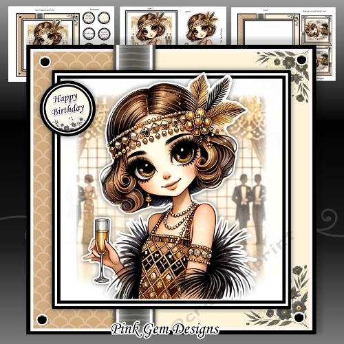 cup1382153_2053 - Art Deco Champagne Birthday